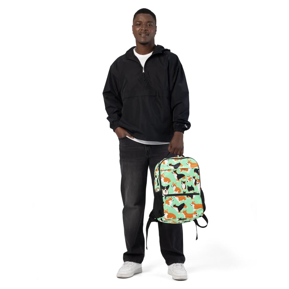 Minted Corgis on Utility Backpack — Front
