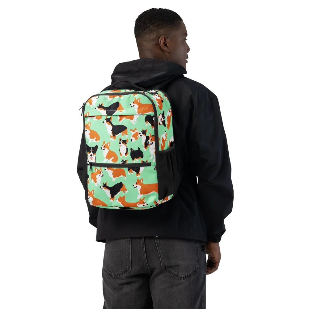 Minted Corgis on Utility Backpack — Back
