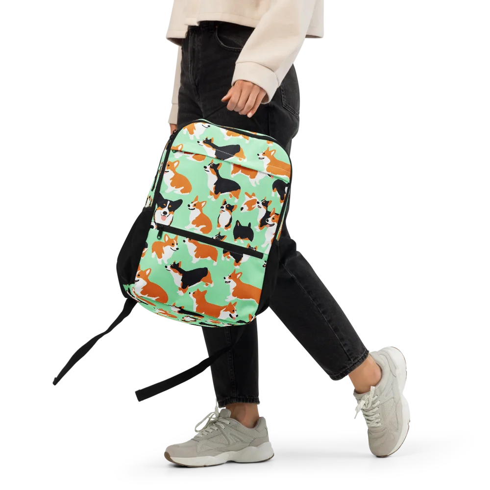 Minted Corgis on Utility Backpack — Front