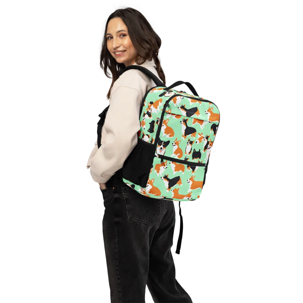 Minted Corgis on Utility Backpack — Back