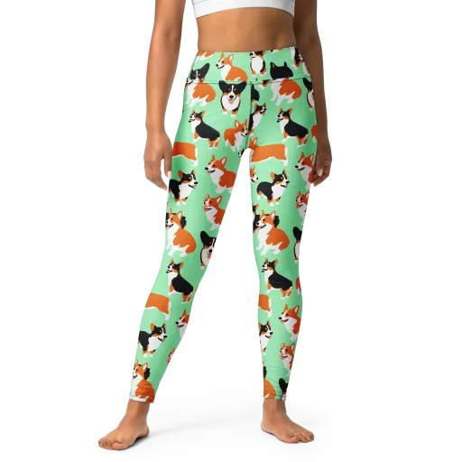 Minted Corgis on a Yoga Leggings