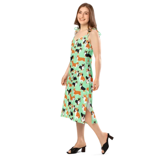 Minted Corgis on a Slip Dress