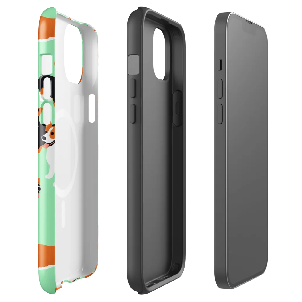 Minted Corgis on MagSafe Tough Case for iPhone® — Front