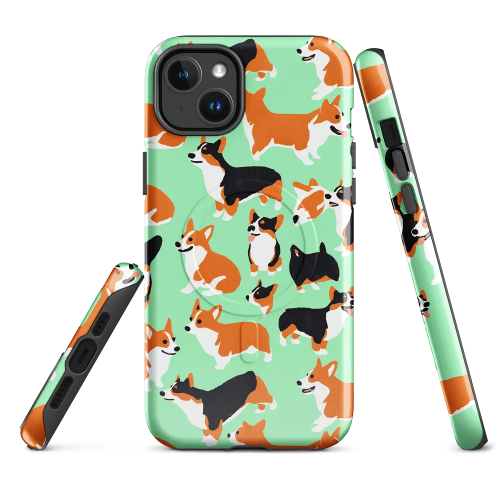 Minted Corgis on MagSafe Tough Case for iPhone® — Front