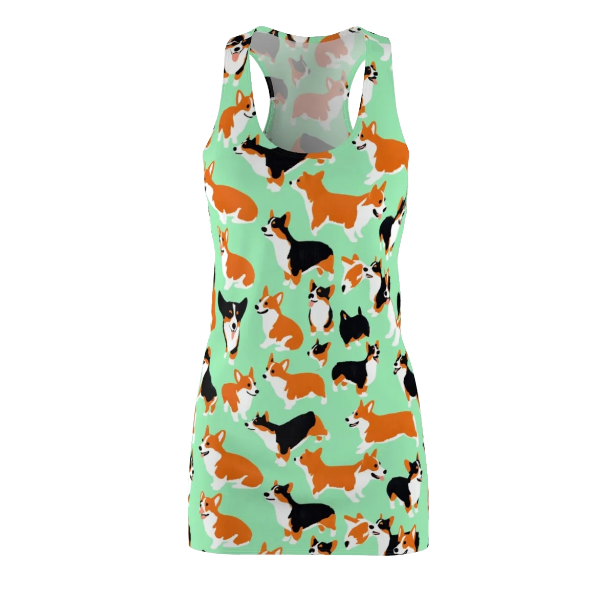 Minted Corgis on Racerback Dress — Front