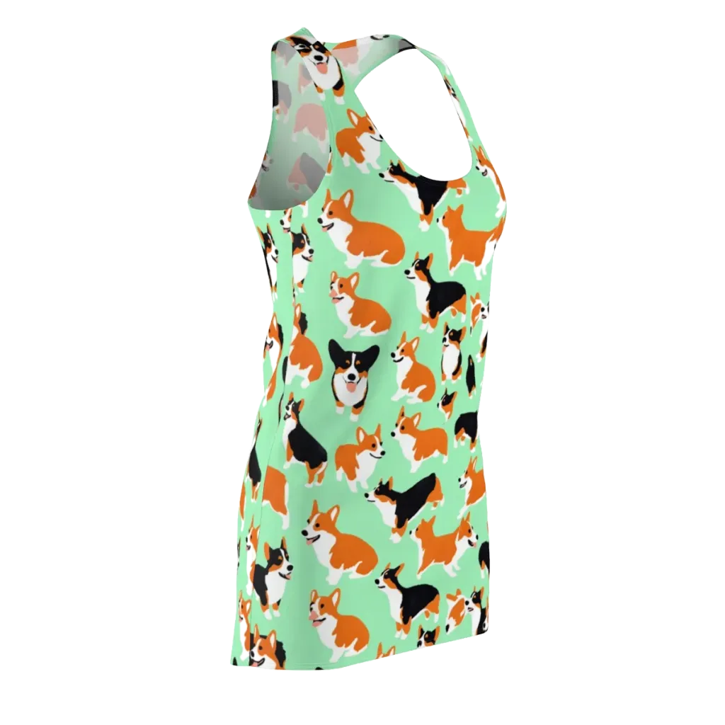 Minted Corgis on Racerback Dress — Front Side