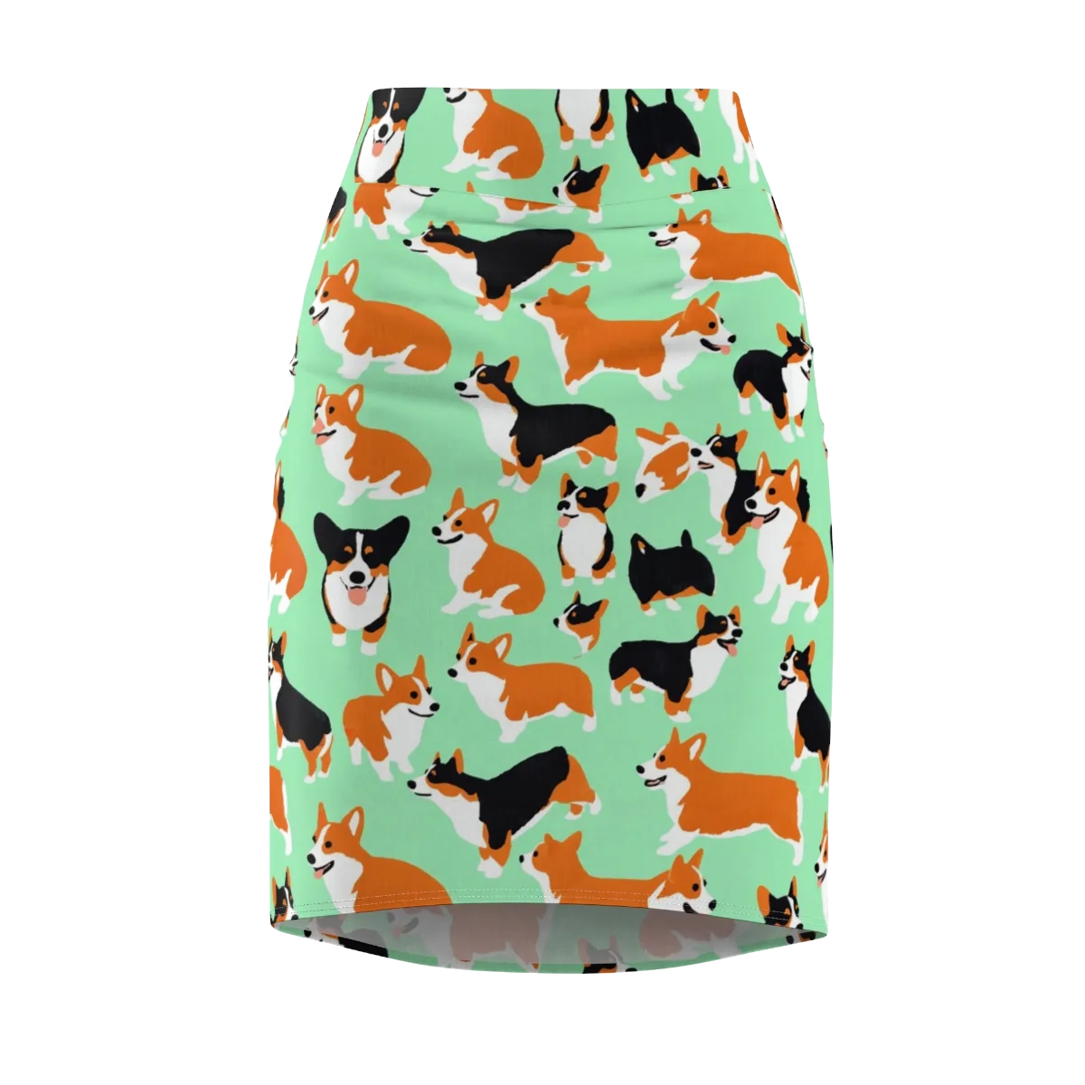 Minted Corgis on Pencil Skirt — Front