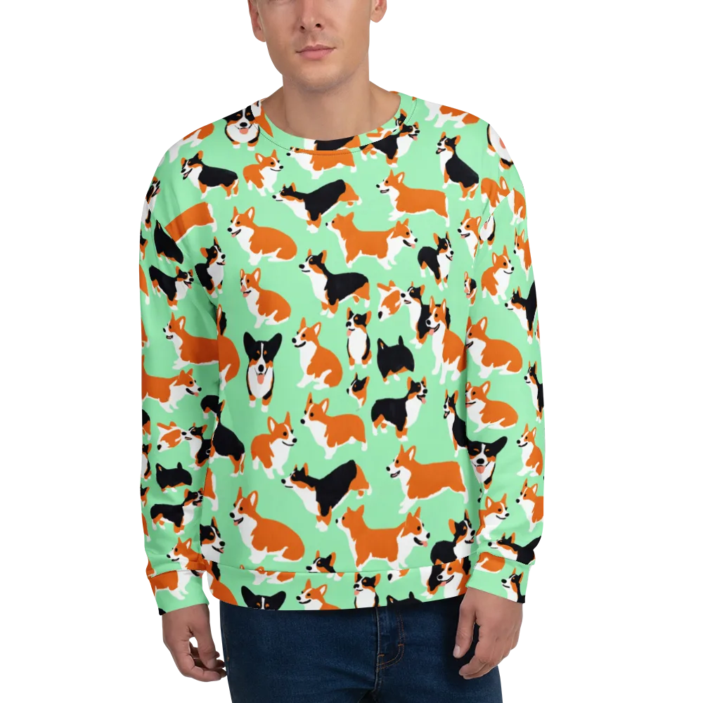 Minted Corgis on Sweatshirt — Front