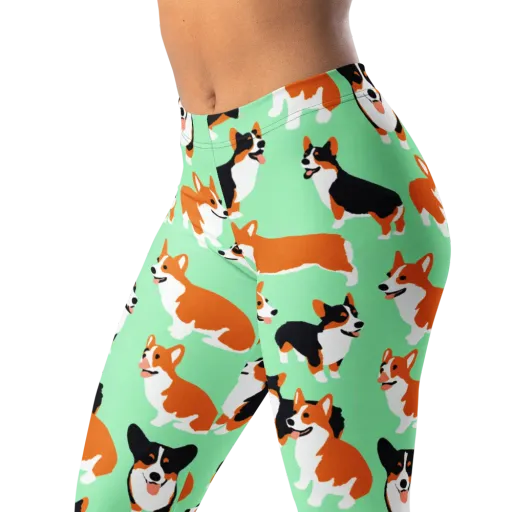 Minted Corgis on a Leggings