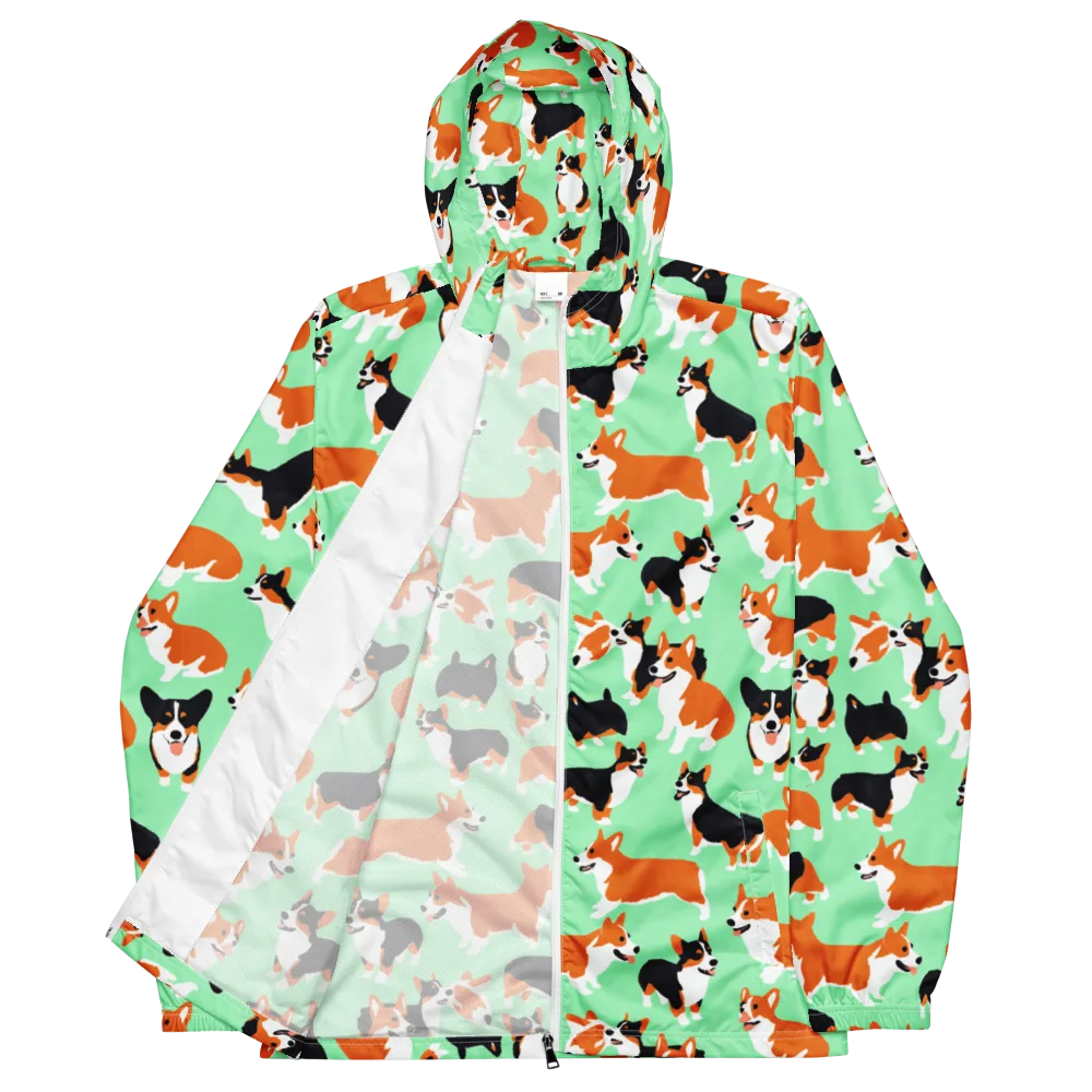 Minted Corgis on Men's Windbreaker — Front