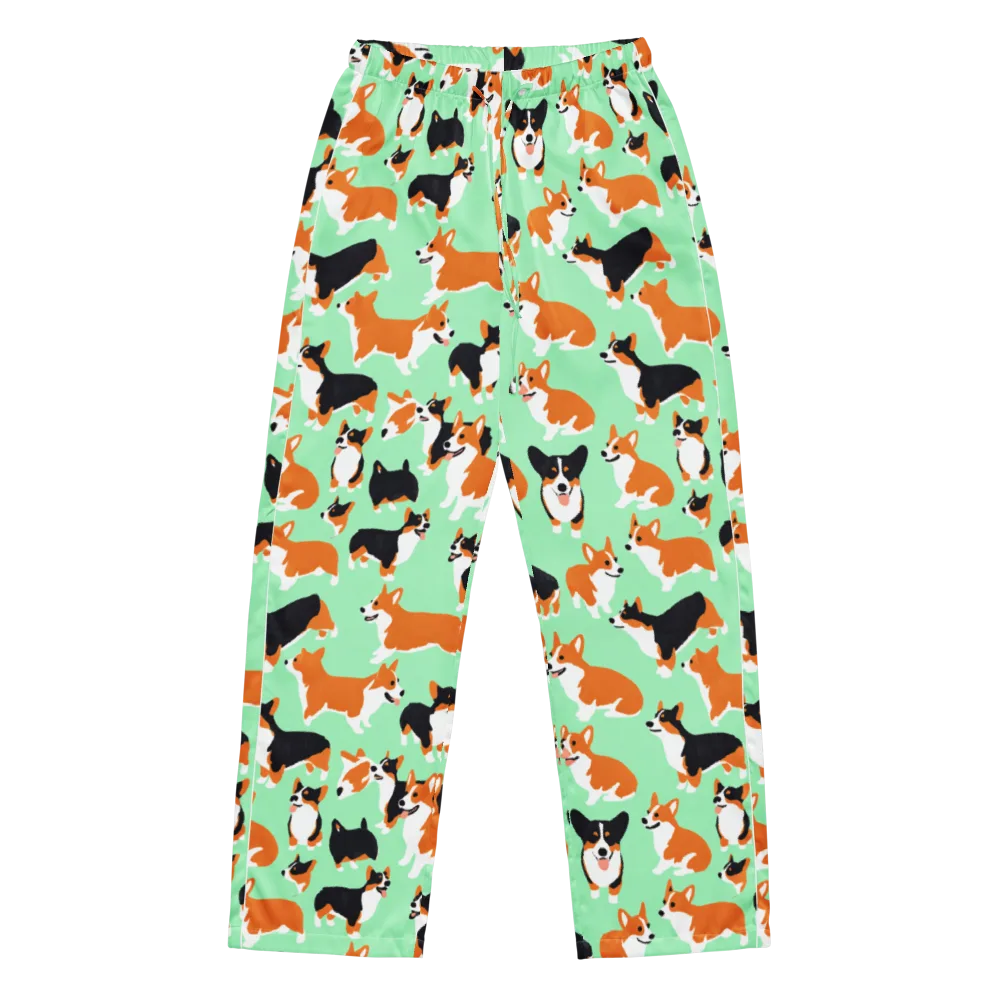 Minted Corgis on Women's Pajama Pants — Front