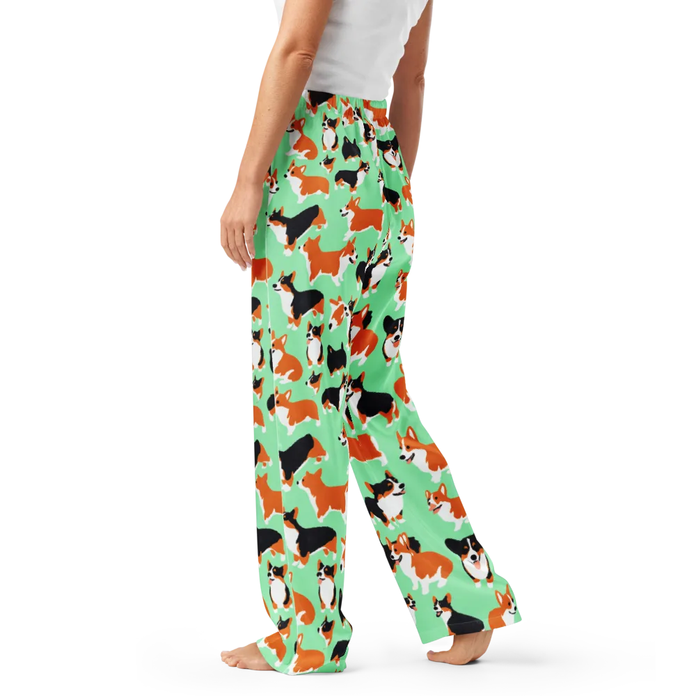Minted Corgis on Women's Pajama Pants — Left