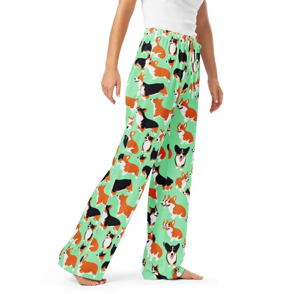 Minted Corgis on Women's Pajama Pants — Right Front