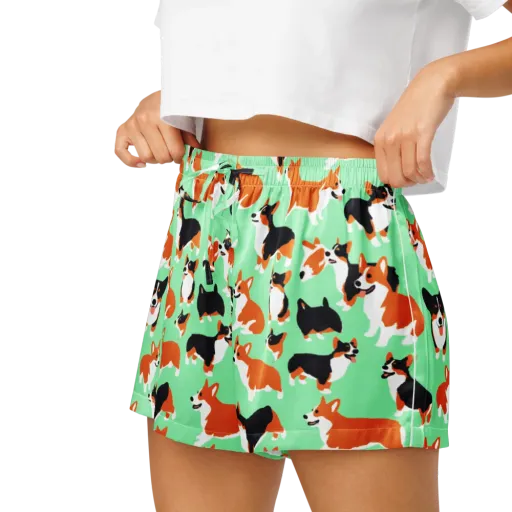 Minted Corgis on a Women's Pajama Shorts