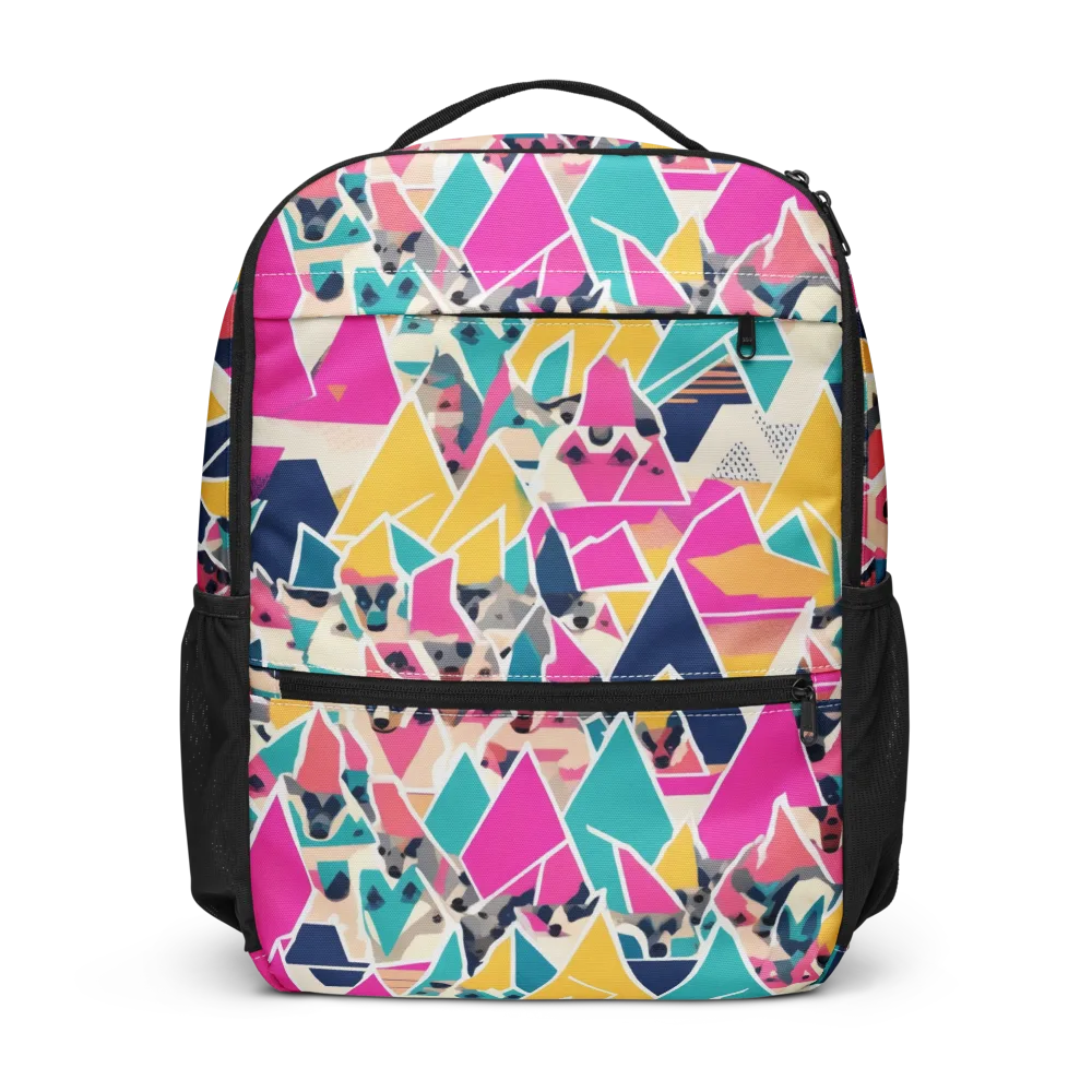 Kaleido Canines on Utility Backpack — Front