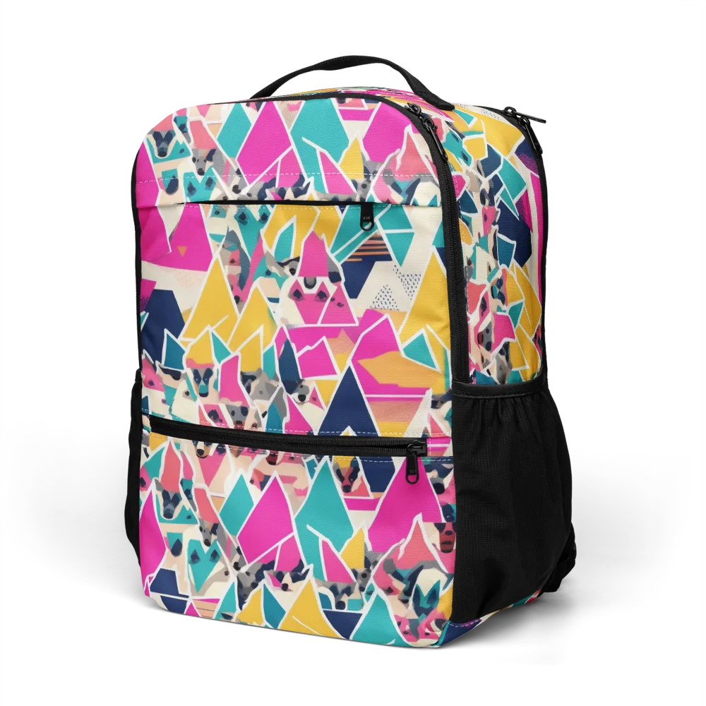 Kaleido Canines on Utility Backpack — Left Front