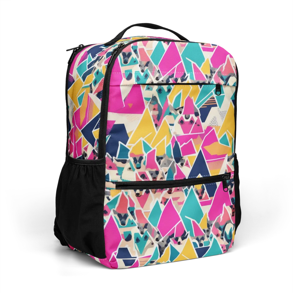Kaleido Canines on Utility Backpack — Right Front