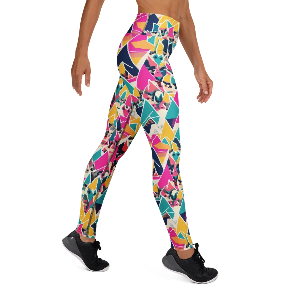 Kaleido Canines on Yoga Leggings — Right