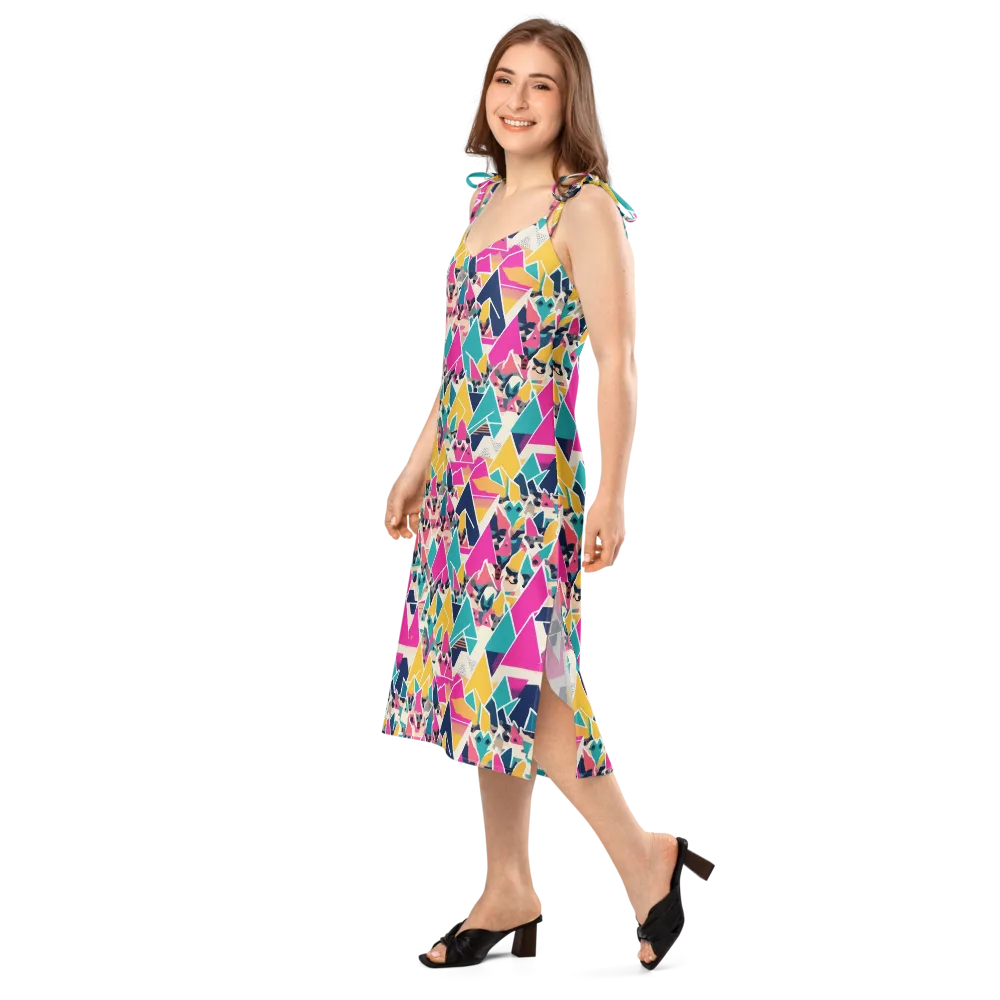 Kaleido Canines on Slip Dress — Left Front