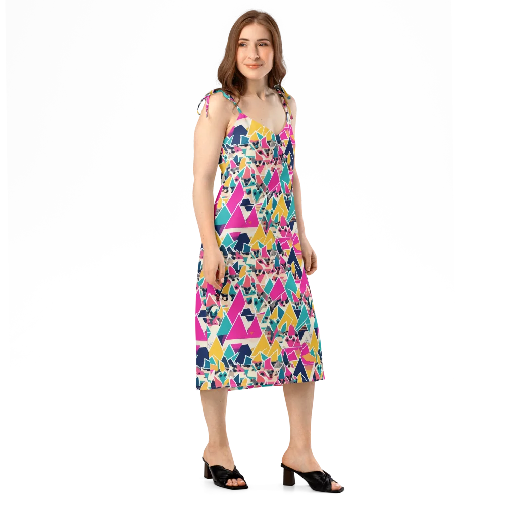Kaleido Canines on Slip Dress — Right Front