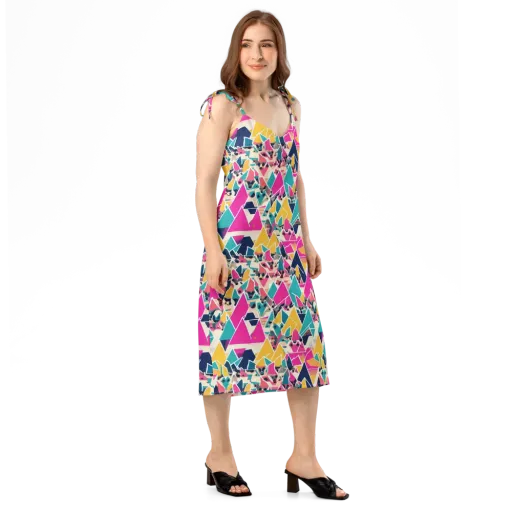 Kaleido Canines on a Slip Dress