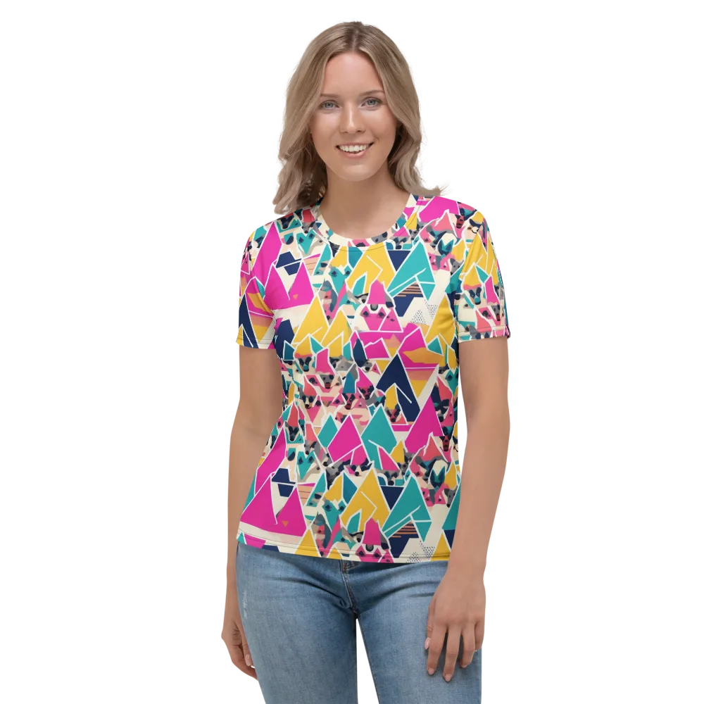 Kaleido Canines on Women's Crew Neck T-Shirt — Front