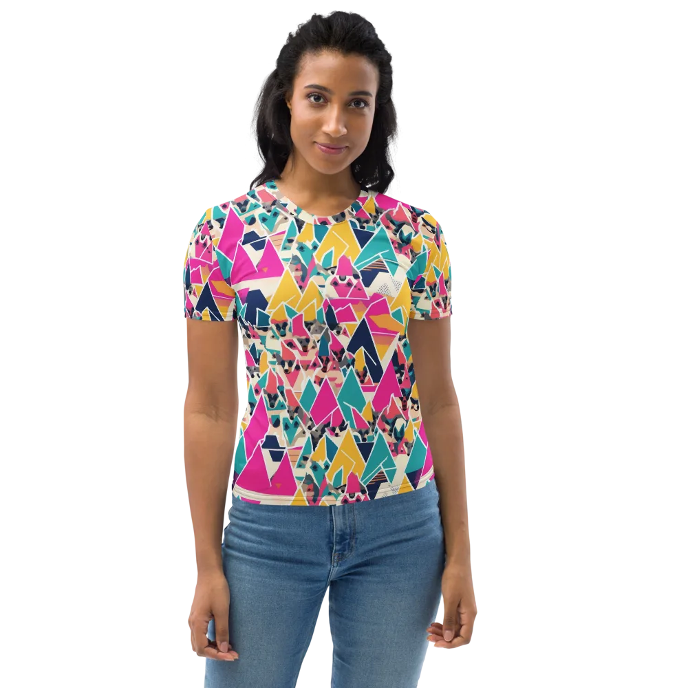 Kaleido Canines on Women's Crew Neck T-Shirt — Front