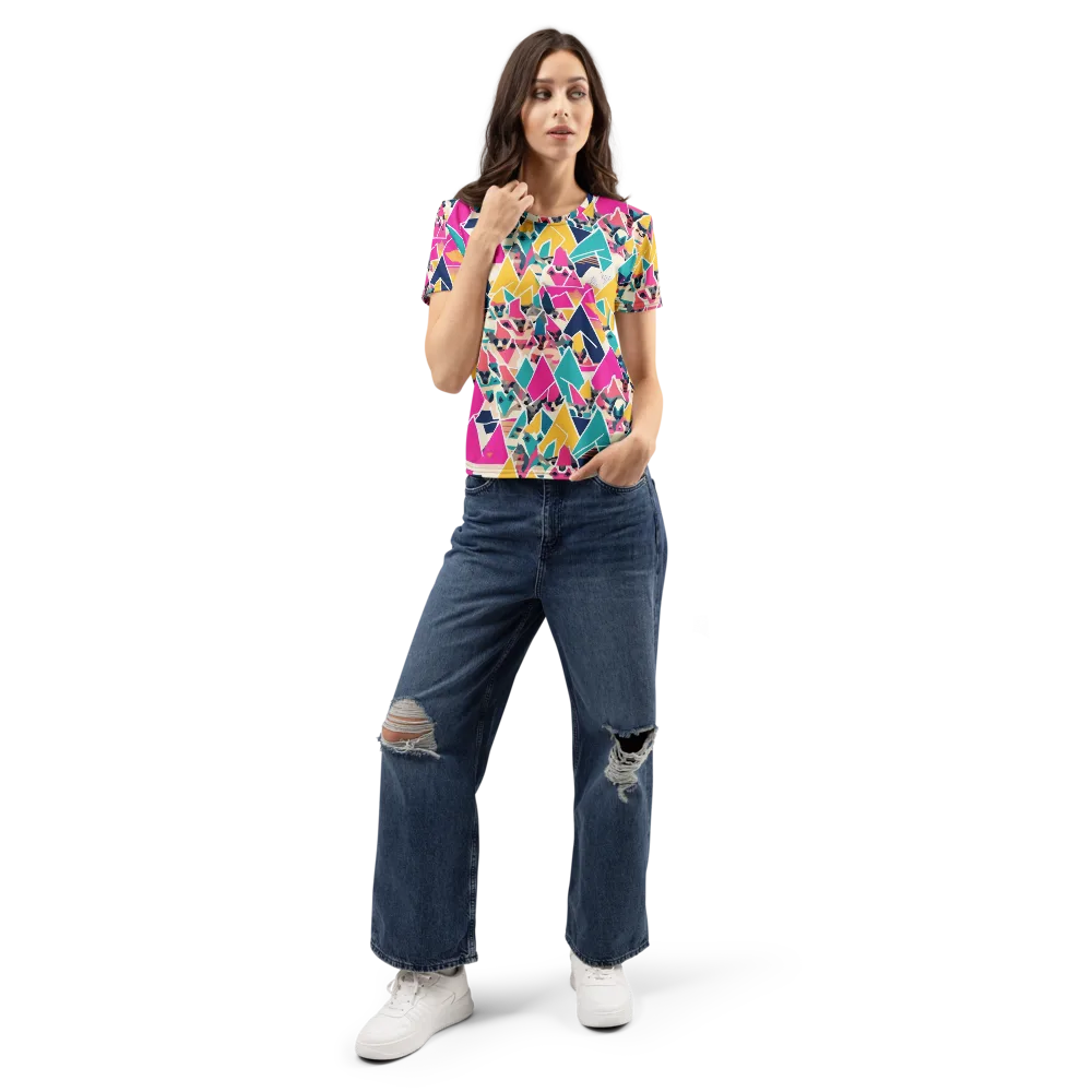 Kaleido Canines on Women's Crew Neck T-Shirt — Front