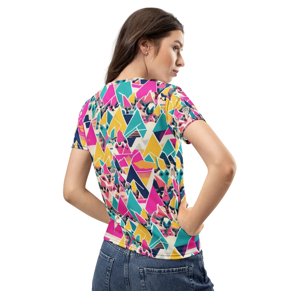 Kaleido Canines on Women's Crew Neck T-Shirt — Back