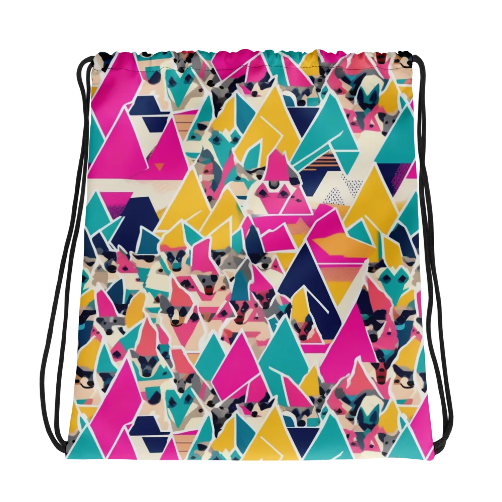 Kaleido Canines on Drawstring Bag — Photo