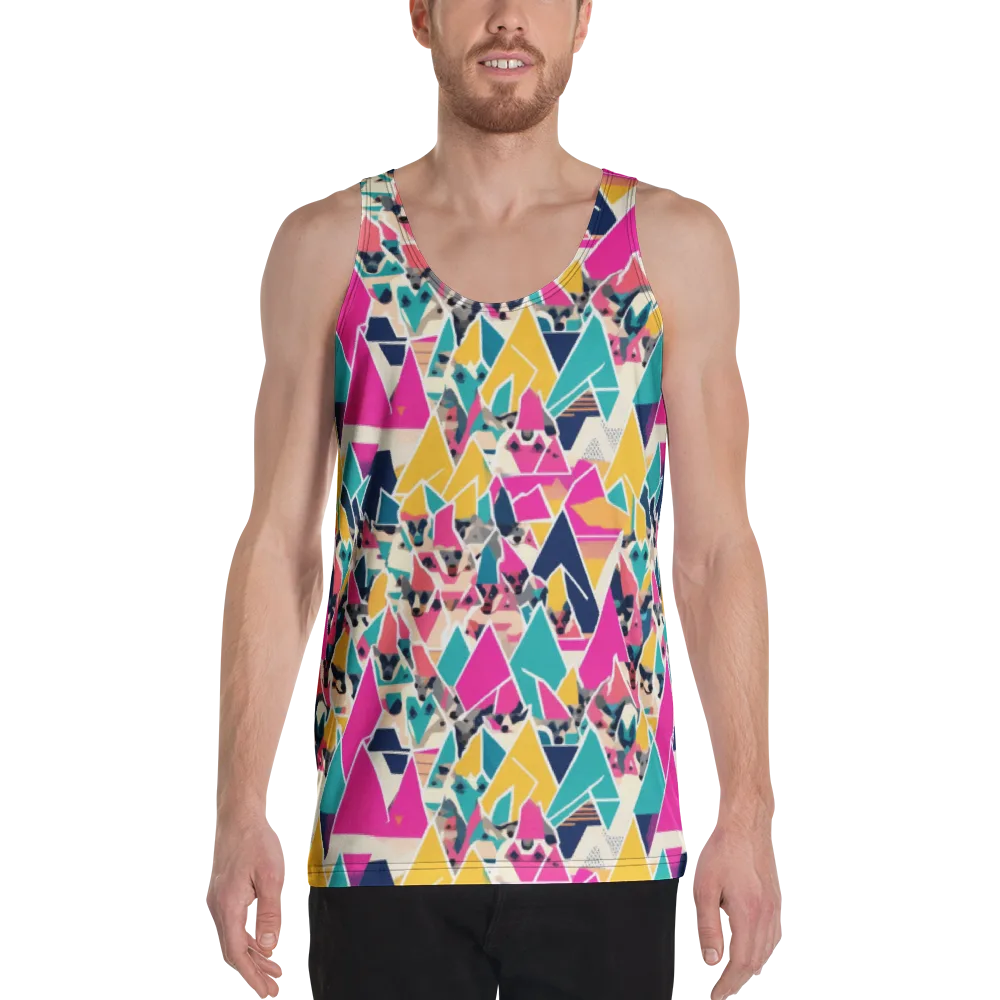 Kaleido Canines on Men's Tank Top — Front