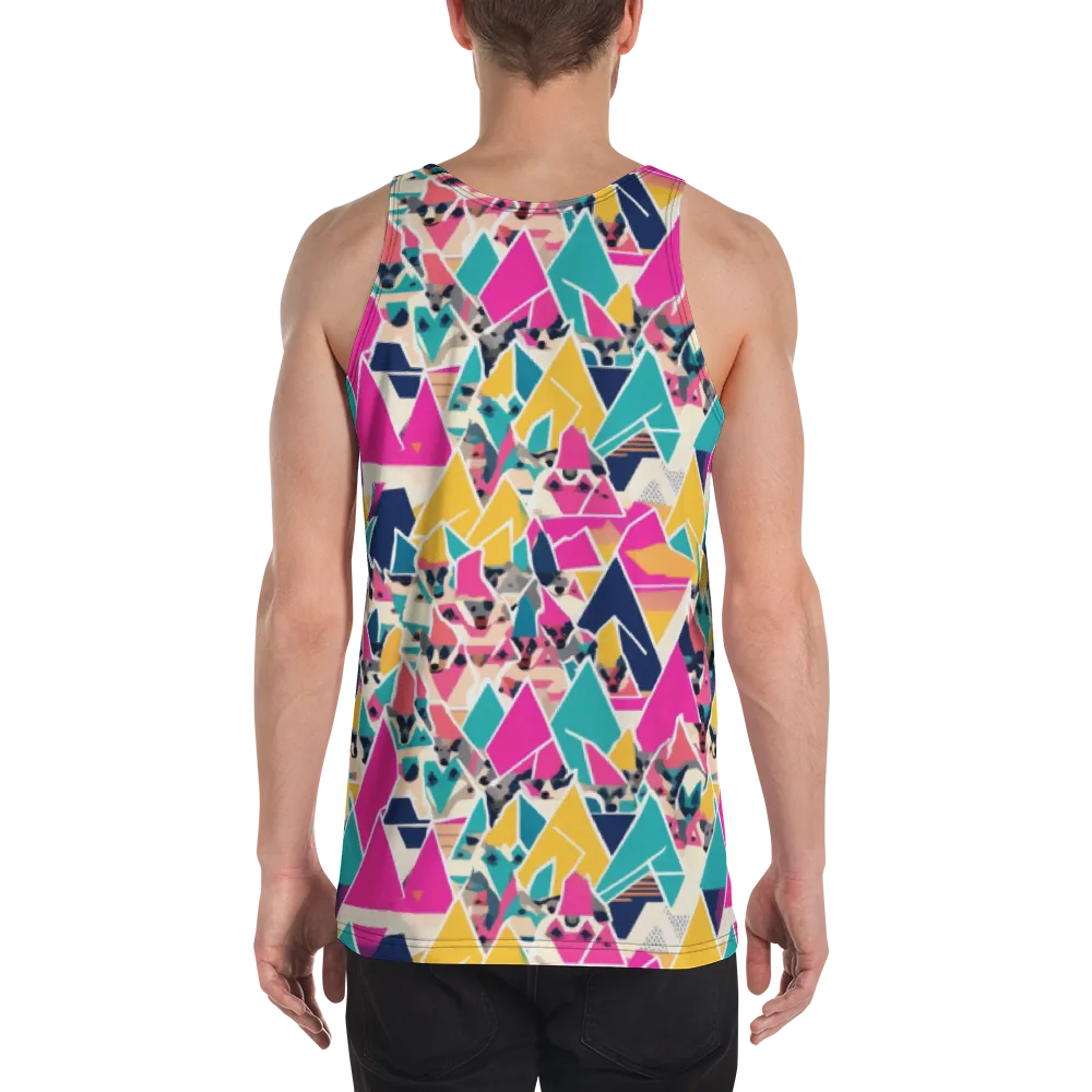Kaleido Canines on Men's Tank Top — Back