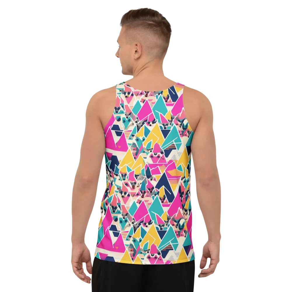 Kaleido Canines on Men's Tank Top — Back