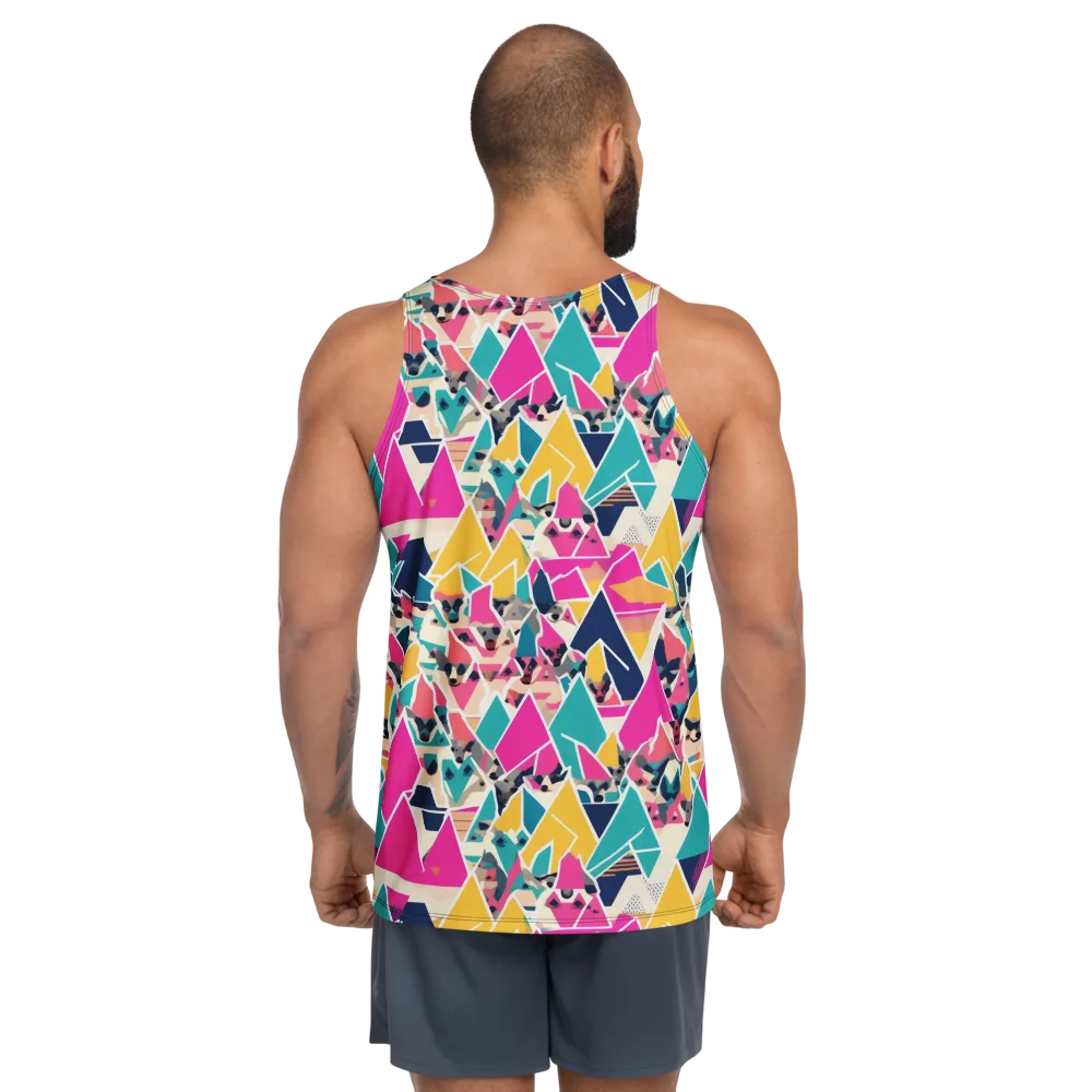 Kaleido Canines on Men's Tank Top — Back