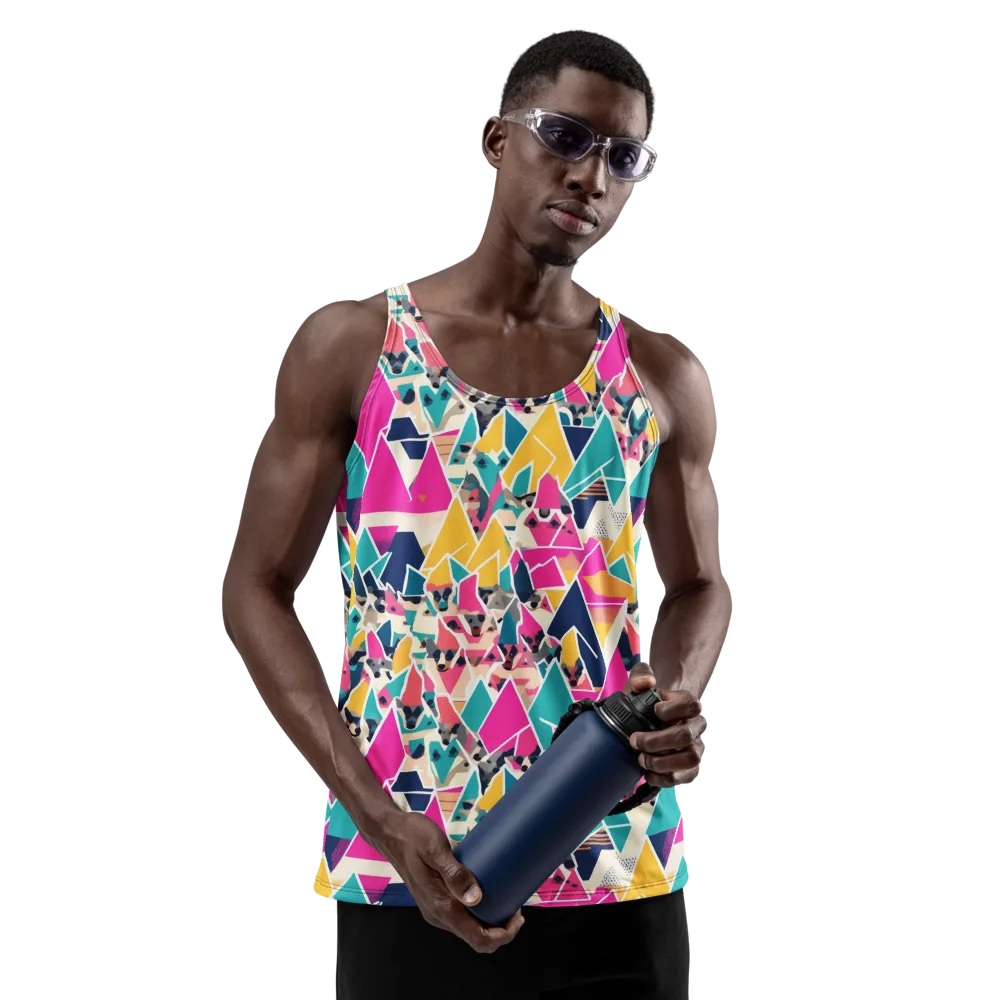 Kaleido Canines on Men's Tank Top — Front