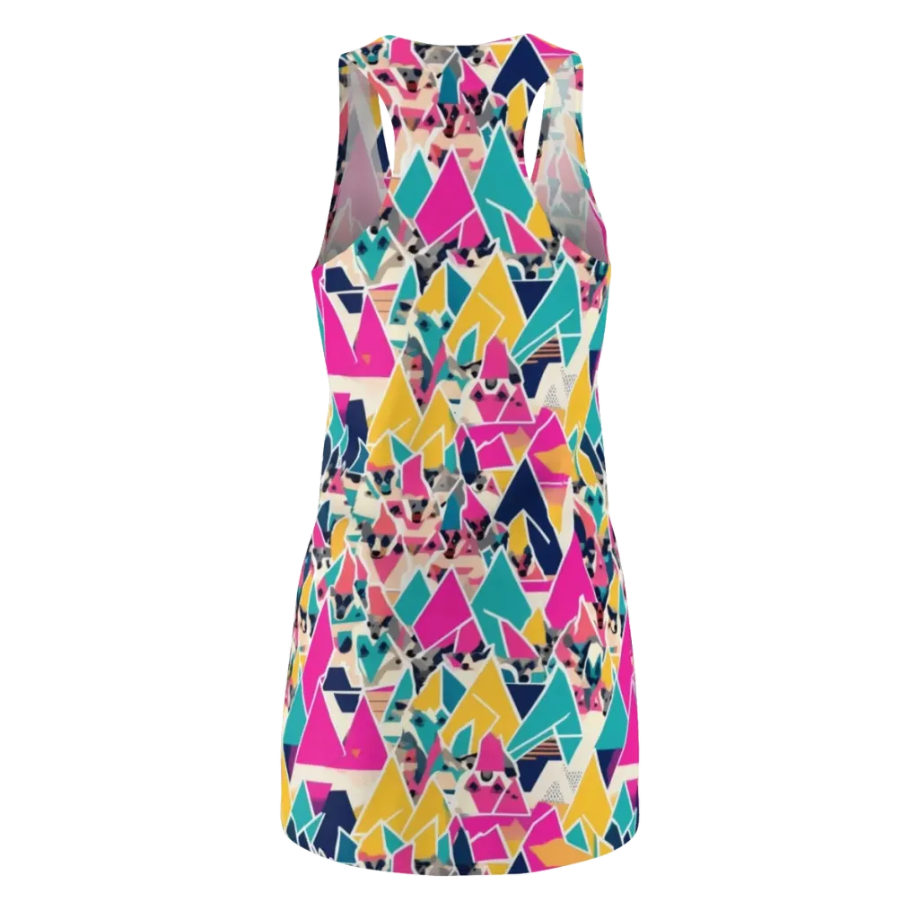 Kaleido Canines on Racerback Dress — Back