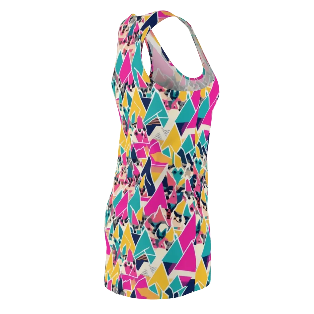 Kaleido Canines on Racerback Dress — Back Side