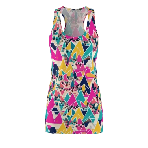 Kaleido Canines on a Racerback Dress