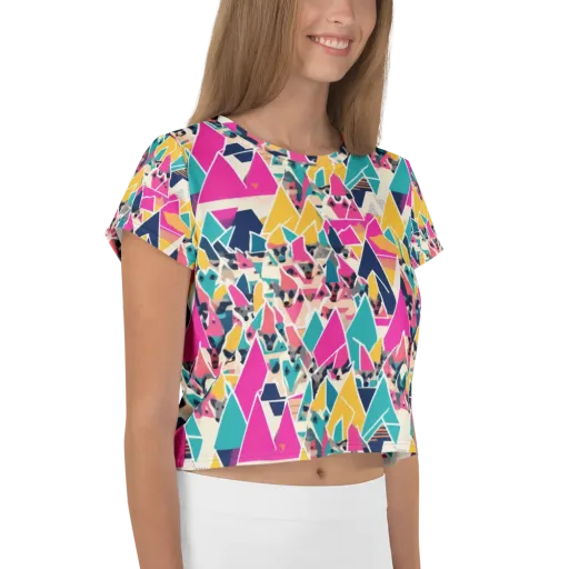 Kaleido Canines on a Crop Tee