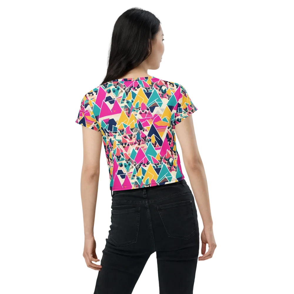 Kaleido Canines on Crop Tee — Back