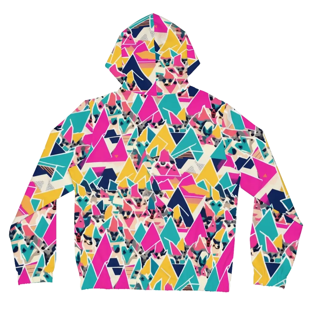 Kaleido Canines on Women's Full-Zip Hoodie — Back