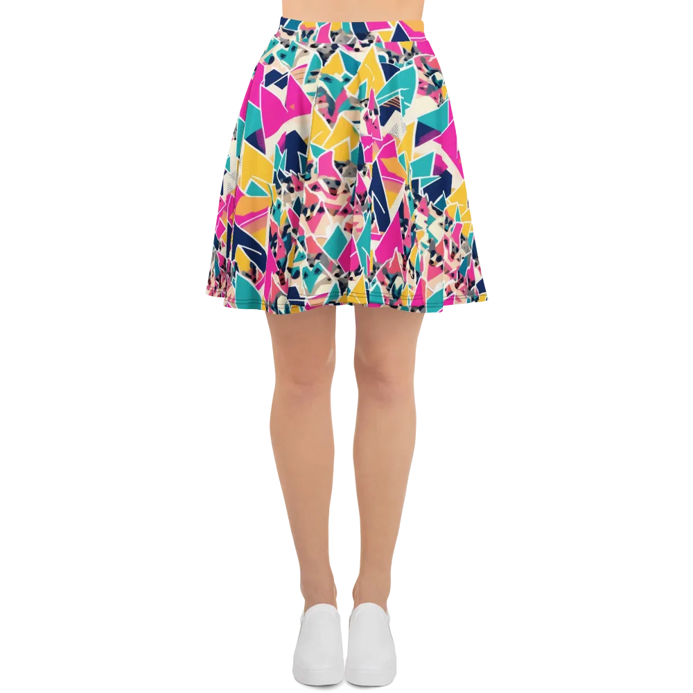 Kaleido Canines on Skater Skirt — Front