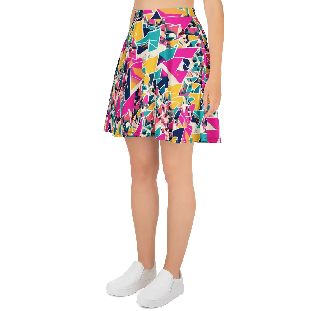 Kaleido Canines on Skater Skirt — Left