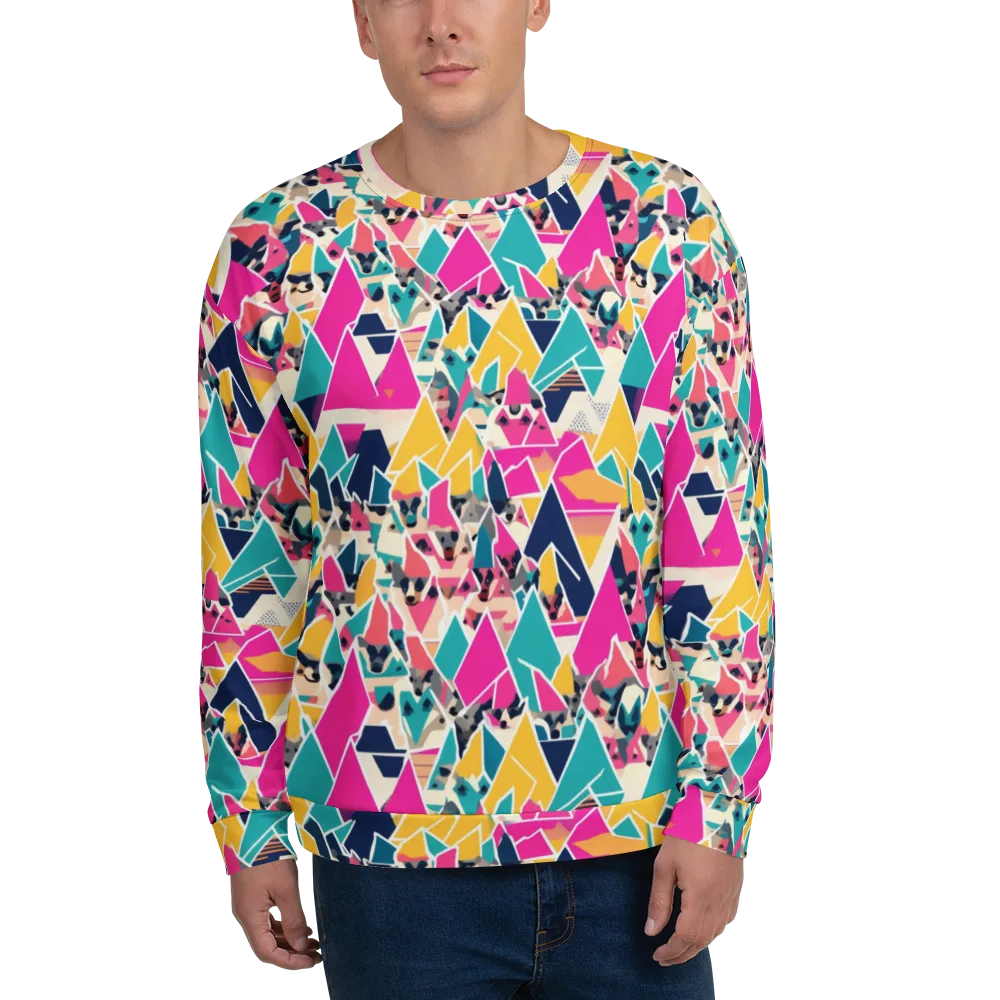 Kaleido Canines on Sweatshirt — Front