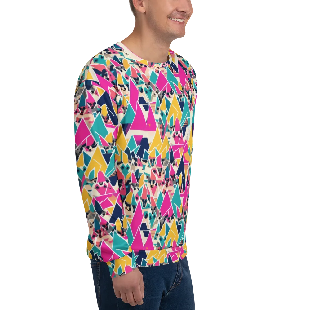 Kaleido Canines on Sweatshirt — Right Front