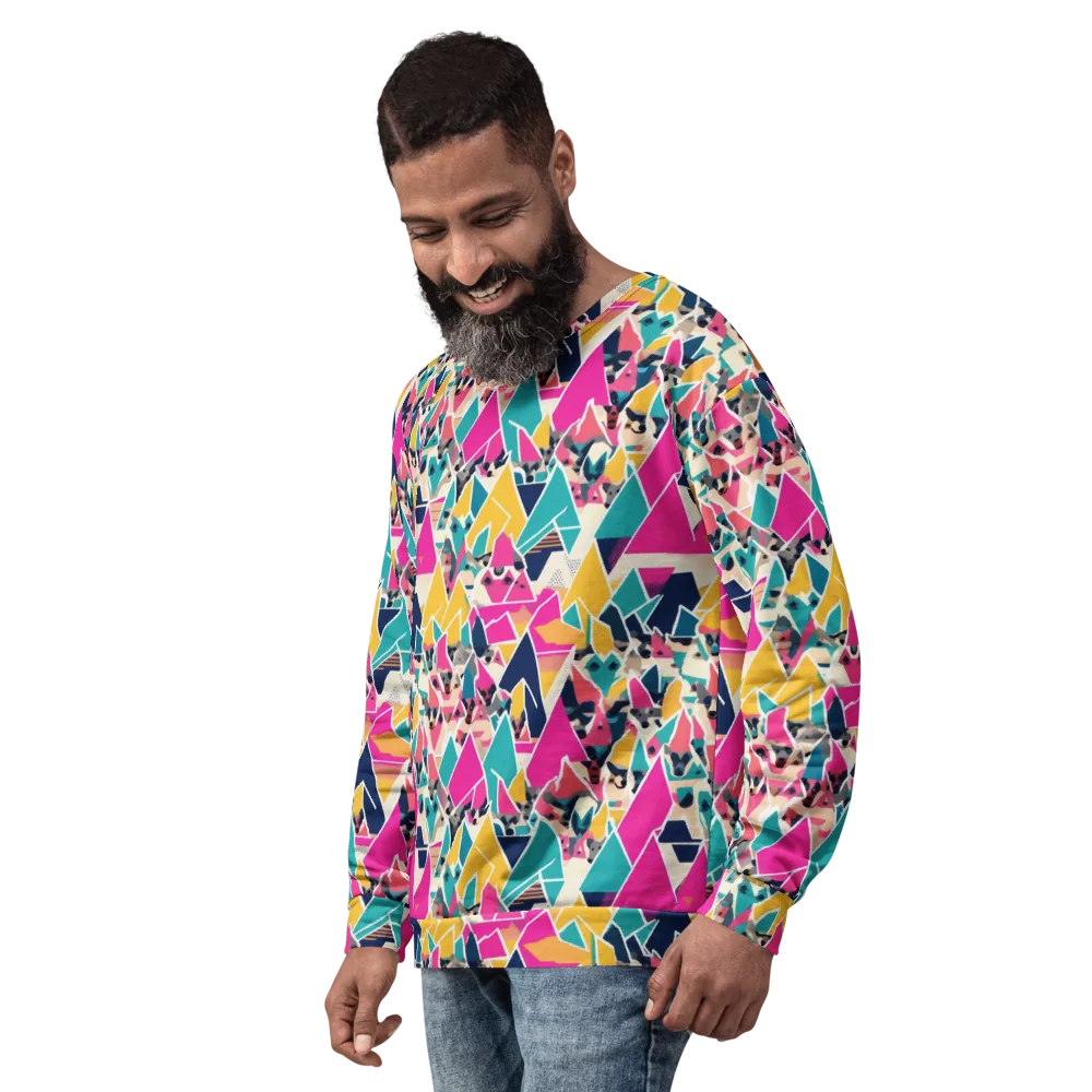 Kaleido Canines on Sweatshirt — Left Front