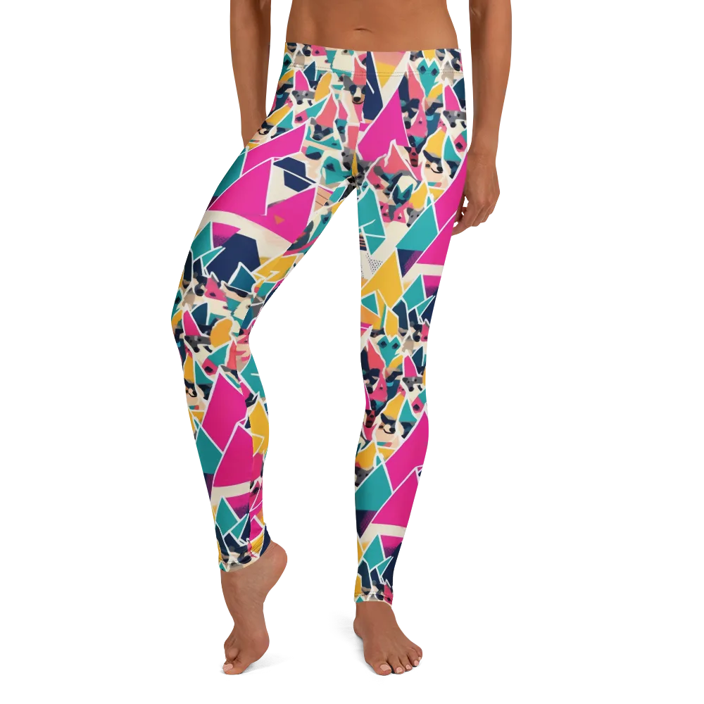 Kaleido Canines on Leggings — Front