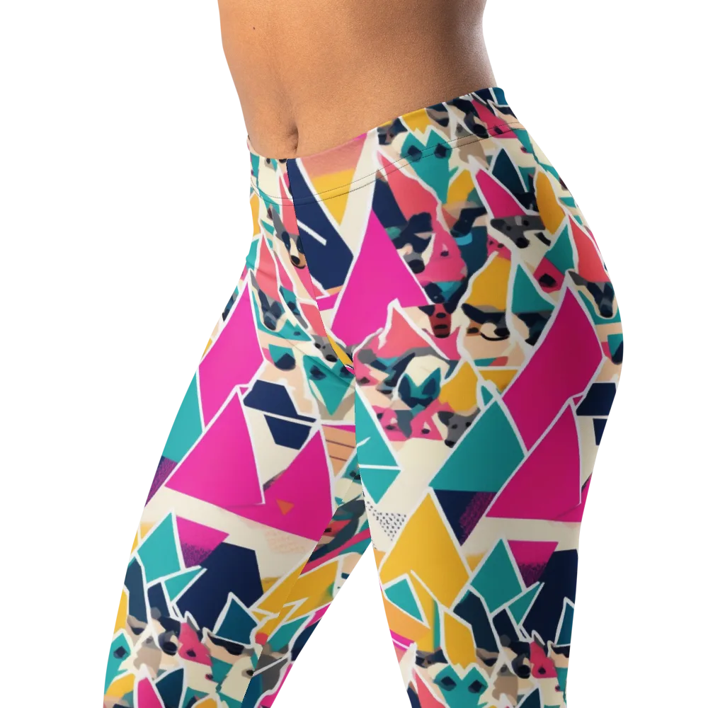 Kaleido Canines on Leggings — Left Front