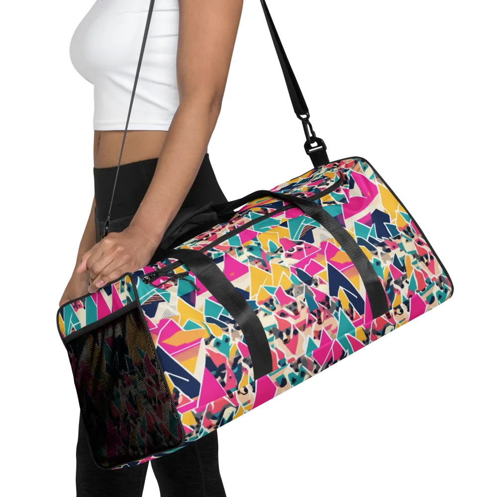 Kaleido Canines on Duffle Bag — Front