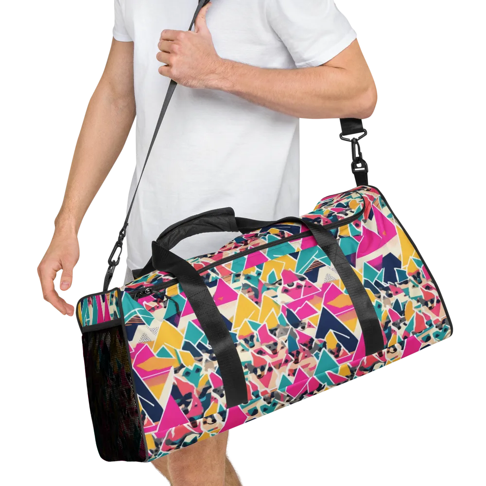 Kaleido Canines on Duffle Bag — Right Front